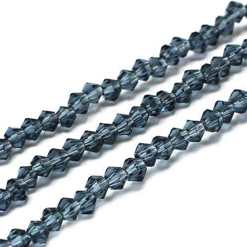 3mm crystal bicone beads montana — faceted for jewelry making and beadwork