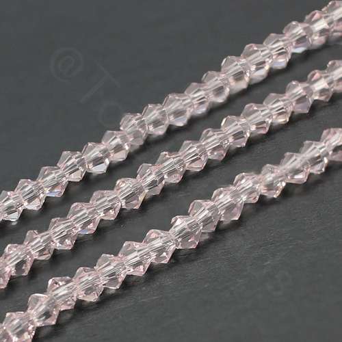 3mm crystal bicone beads rose — faceted for jewelry making and beadwork