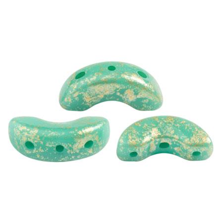 Arcos Puca Beads 10g - Opq Green Turquoise Splash