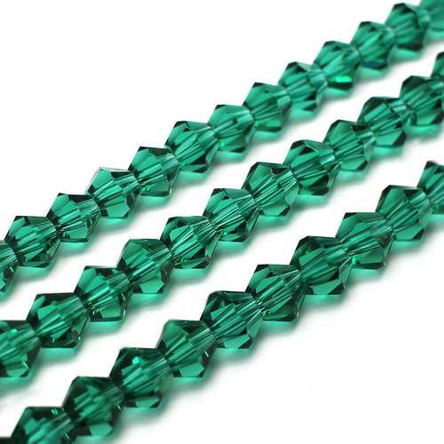 6mm crystal bicone beads teal — faceted for jewelry making and beadwork