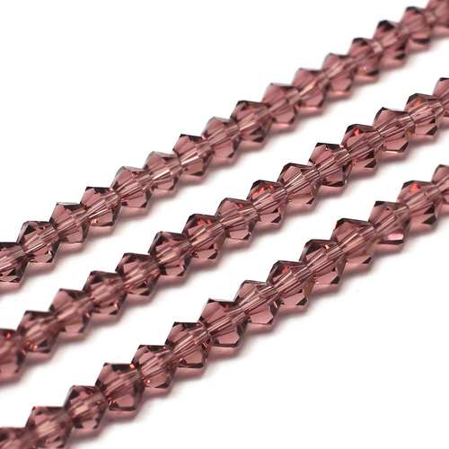4mm crystal bicone beads amethyst — faceted for jewelry making and beadwork