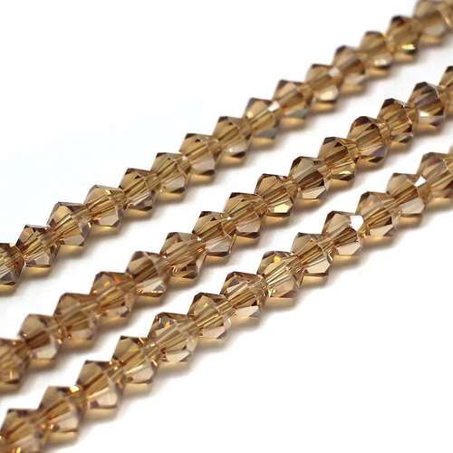 4mm crystal bicone beads auburn — faceted for jewelry making and beadwork
