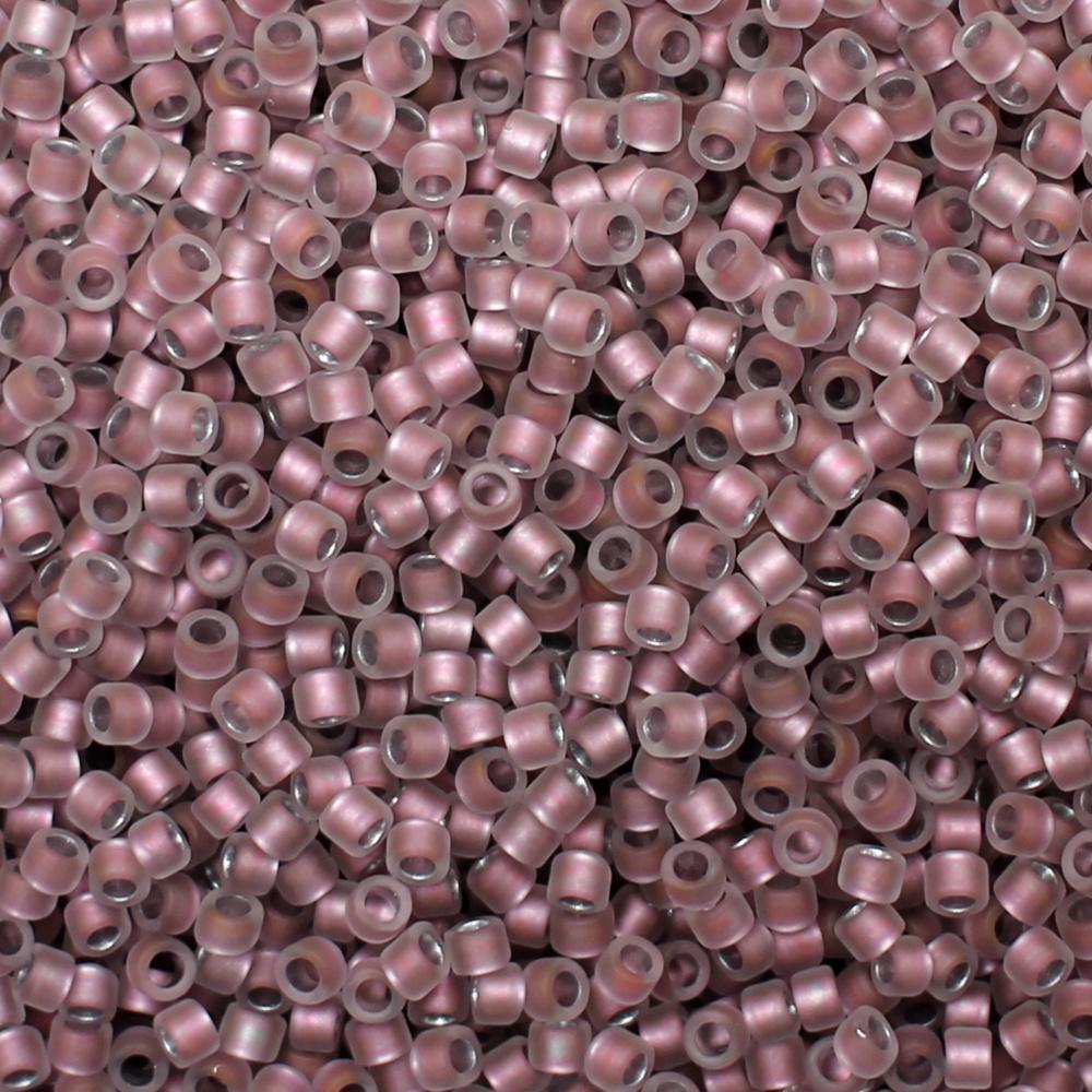 Toho Treasure Size 11 5g - Frost Rose Gold Lined Crystal