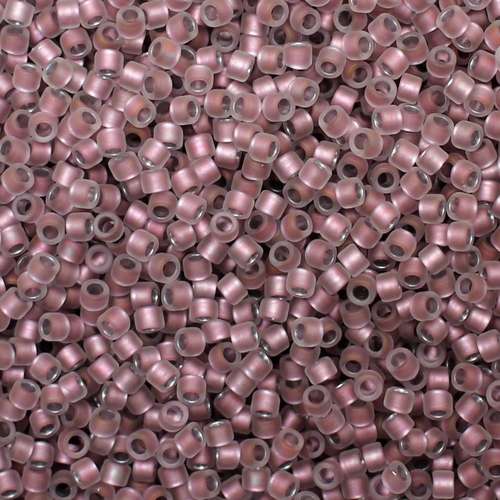 Toho Treasure Size 11 5g - Frost Rose Gold Lined Crystal