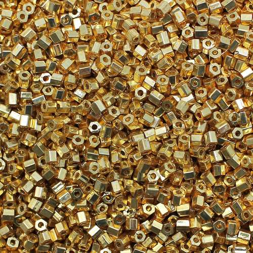 Toho Size 11 Hex Seed Beads 10g - PF Gal. Starlight