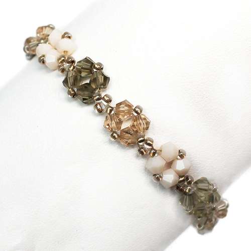 Pixie Bracelet Kit nude - makes 3 bracelet making kit — DIY set with beads and instructions for creating handmade jewelry