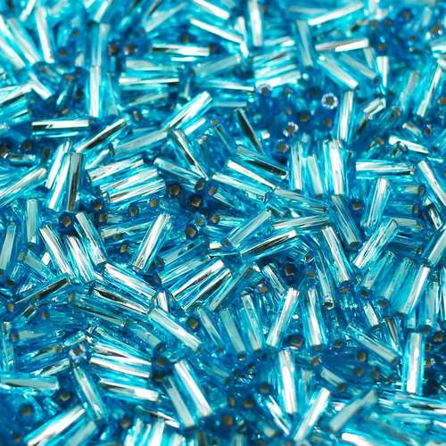 FGB glass seed beads silver lined tropical blule 50g — 50g pack, ideal for bead weaving, embroidery, and jewelry making
