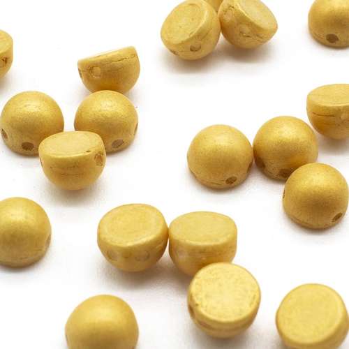 7mm Czech glass glass beads pacifica ginger — pack of 25, high-quality two-hole beads ideal for jewelry making, bead weaving, and crafts