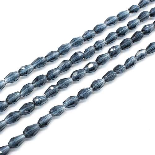 5mm crystal beads sapphire blue — faceted for jewelry making and beadwork