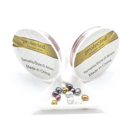 Birds Nest Pendant rose gold jewelry making kit — DIY set with beads and instructions for creating handmade jewelry