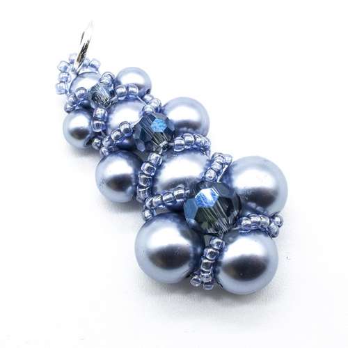 Victoria Pendant lagoon jewelry making kit — DIY set with beads and instructions for creating handmade jewelry