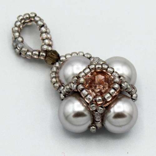 Cassandra Pendant silver dust jewelry making kit — DIY set with beads and instructions for creating handmade jewelry