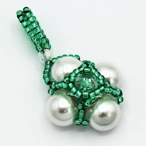 Cassandra Pendant white jewelry making kit — DIY set with beads and instructions for creating handmade jewelry