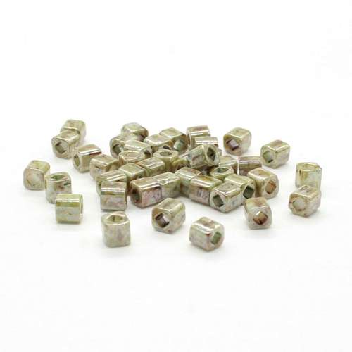 Toho Cubes 4mm 10g - Hybrid Luster Opaque Green