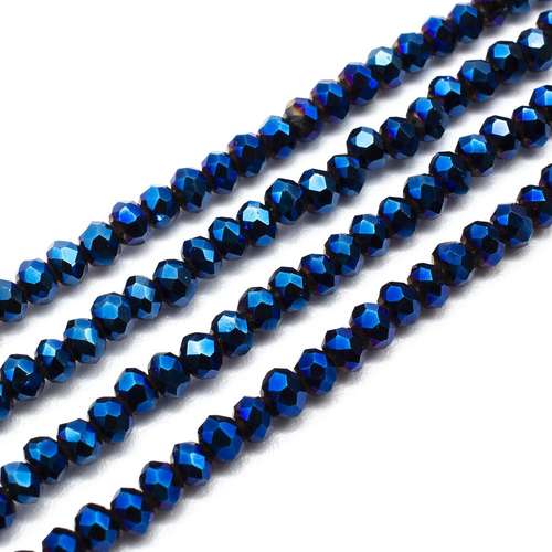 3mm crystal beads blue iris, pack of 150 — faceted for jewelry making and beadwork
