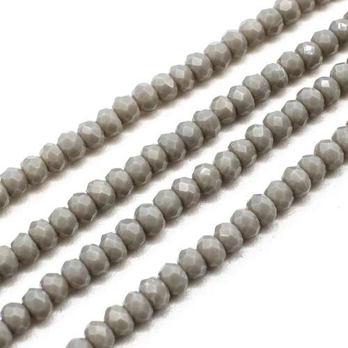 3mm crystal beads perfect grey, pack of 150 — faceted for jewelry making and beadwork