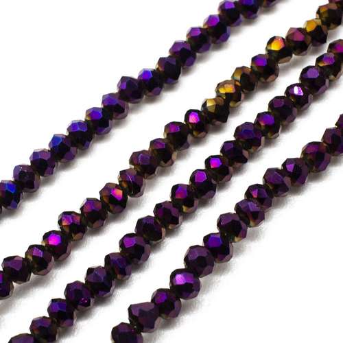 3mm crystal beads purple iris, pack of 150 — faceted for jewelry making and beadwork