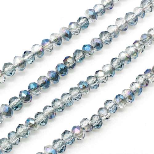 3.5mm crystal beads electric blue, pack of 130 — faceted for jewelry making and beadwork