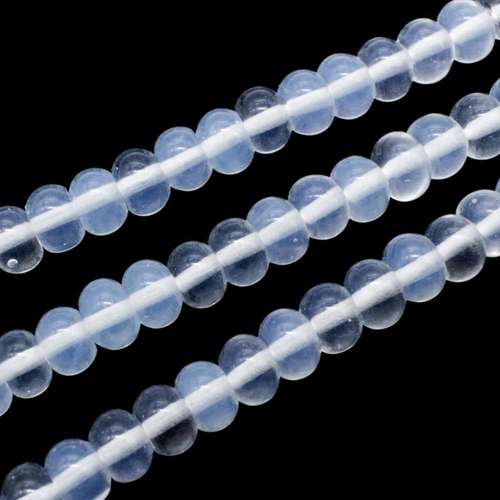 Opal Blue Rondelle - 4x6mm