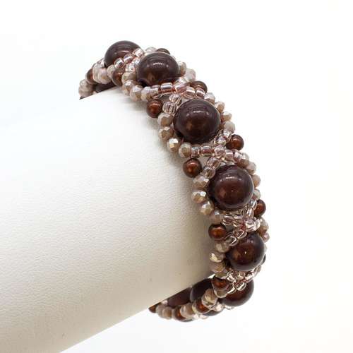 Lucy Miracle Bracelet dark brown bracelet making kit — DIY set with beads and instructions for creating handmade jewelry