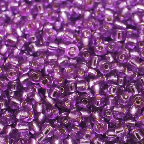 size 6 FGB glass seed beads mauve — 50g pack, ideal for bead weaving, embroidery, and jewelry making