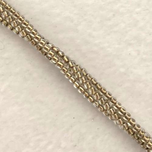 Herringbone Seed Bead Necklace gold lined crystal necklace making kit — DIY set with beads and instructions for creating handmade jewelry
