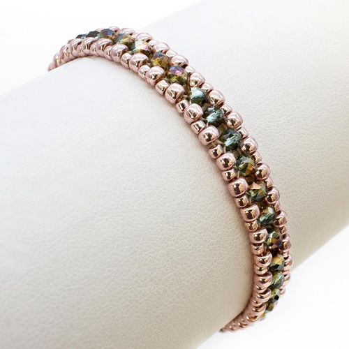 Lara Crystal Bracelets Kit rose bracelet making kit — DIY set with beads and instructions for creating handmade jewelry