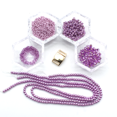 Week 42 Peyote Collar Necklace - Sky