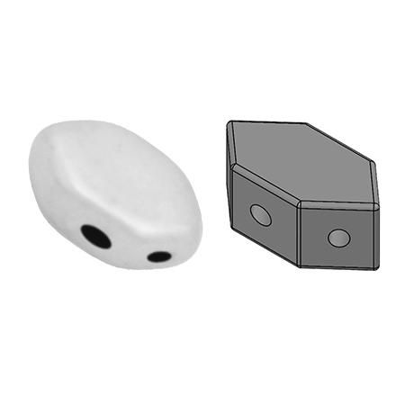 Paros Puca Beads - Opaque White Ceramic