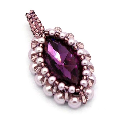 Eye of a Storm Pendant Makes 3 rosewood jewelry making kit — DIY set with beads and instructions for creating handmade jewelry