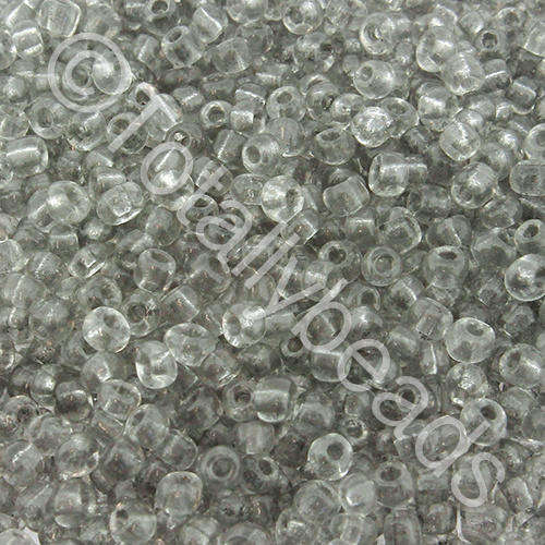 Seed Beads Transparent Grey - Size 8 100g