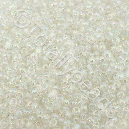 Seed Beads Transparent Rainbow Clear - Size 11 100g