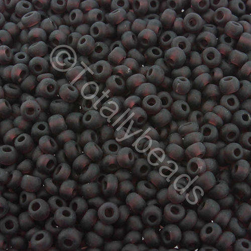 Seed Beads Transparent Frosted Purple - Size 8 100g