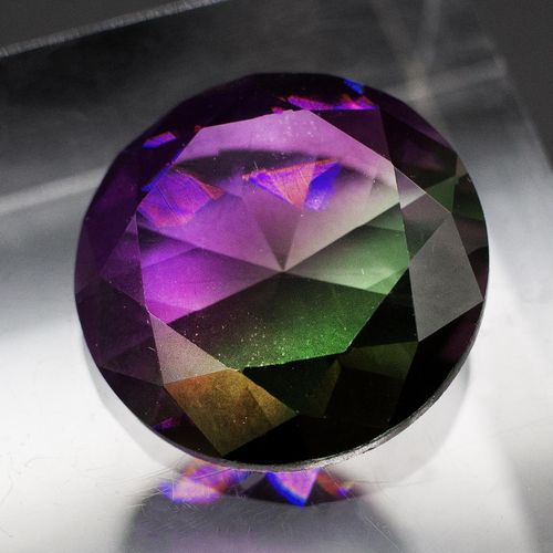 Crystal Round Cabochons 18mm - Purple Green
