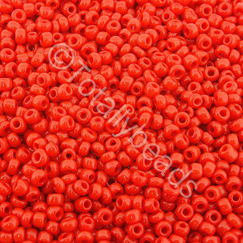 Seed Beads Opaque Red - Size 11 100g