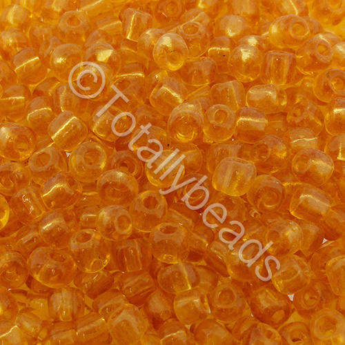 Seed Beads Transparent Gold - Size 6 100g