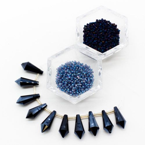 BC Week9 2022 - Beaded Bell Flower - Hematite