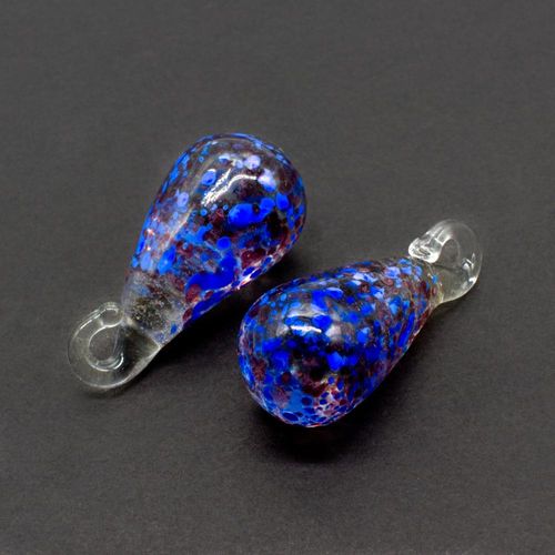 Sangria Lampwork Teardrop Pendant 1pc