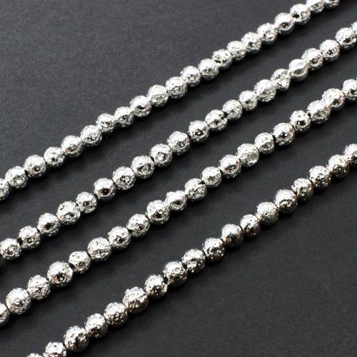 4mm resin druzy bead round silver — sparkling cabochon-style stone ideal for jewelry making, pendants, and craft designs