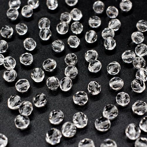 8mm Czech glass fire polished faceted beads crystal - 25pcs — pack of 25, high-quality faceted beads perfect for jewelry making and beadw…