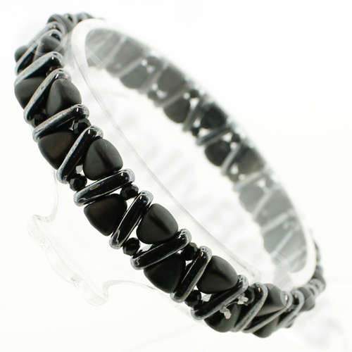 Cecilia Bracelet Kit Bundle black bracelet making kit — DIY set with beads and instructions for creating handmade jewelry