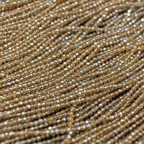 1.5mm crystal beads light sand — faceted for jewelry making and beadwork