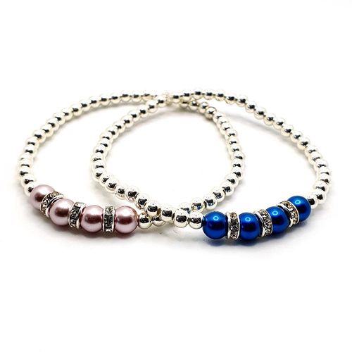 Juliet Bracelet Makes 10 rosewood & royal blue bracelet making kit — DIY set with beads and instructions for creating handmade jewelry