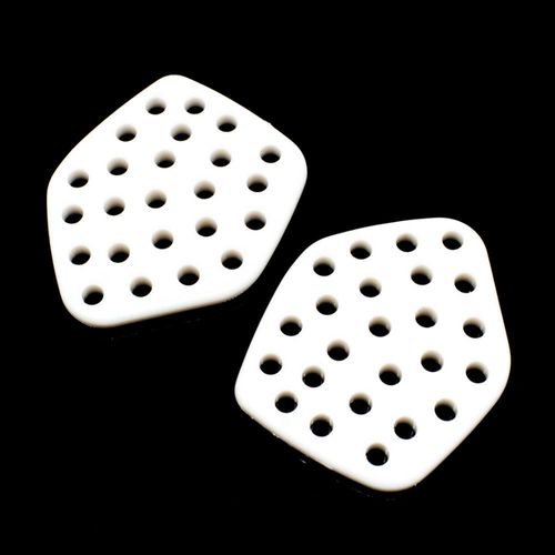 Sieve pendants Tag White 2pcs 38mm for jewellery making
