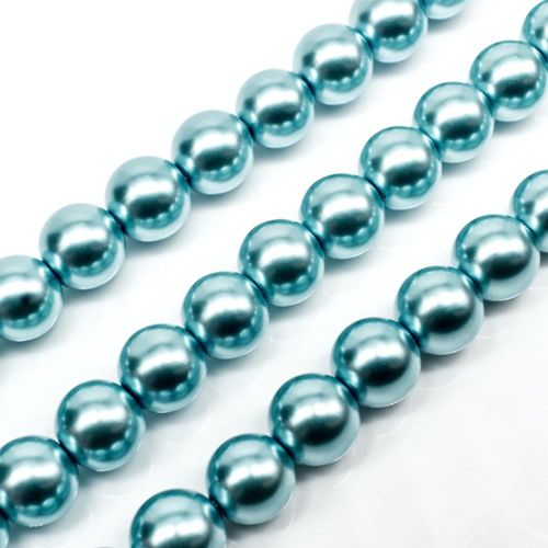 Glass Pearl Round Beads 8mm - Iceberg