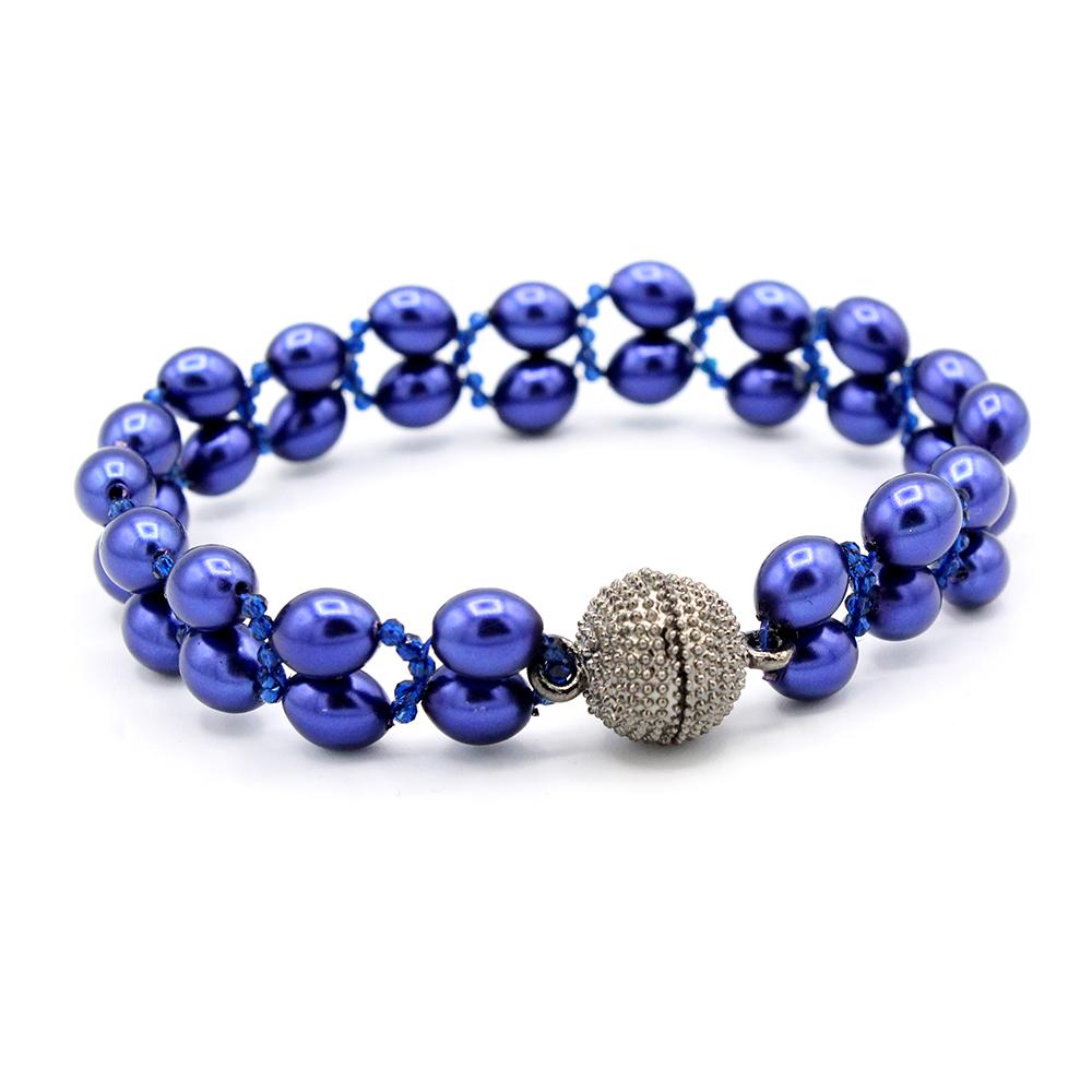 Eloise Bracelet Makes 2 oriental lavender bracelet making kit — DIY set with beads and instructions for creating handmade jewelry