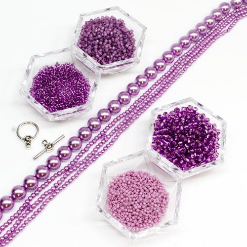 BC Week 40 Zig Zag Celini Tubular Necklace Lilac 3 x 3mm for jewellery making