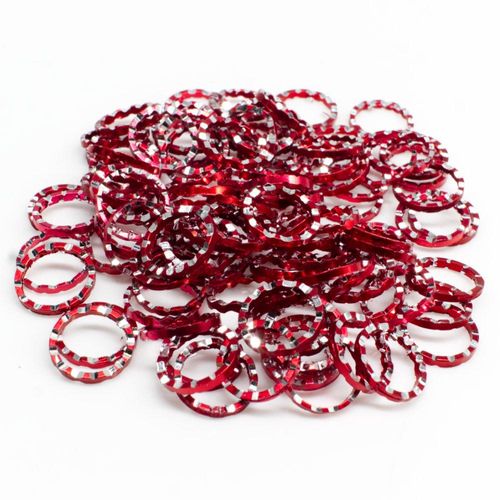 Aluminium Coloured Rings 12mm Red 10pcs for jewellery making