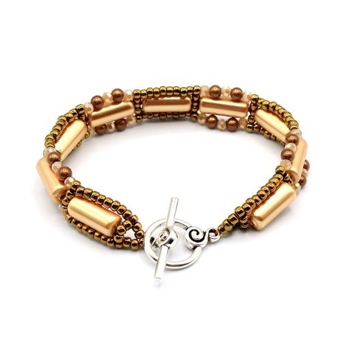 Phoebe Bracelet golden sand bracelet making kit — DIY set with beads and instructions for creating handmade jewelry