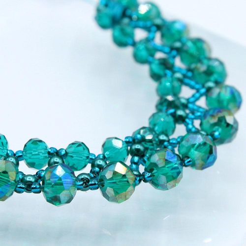 Christina Necklace tropic teal necklace making kit — DIY set with beads and instructions for creating handmade jewelry